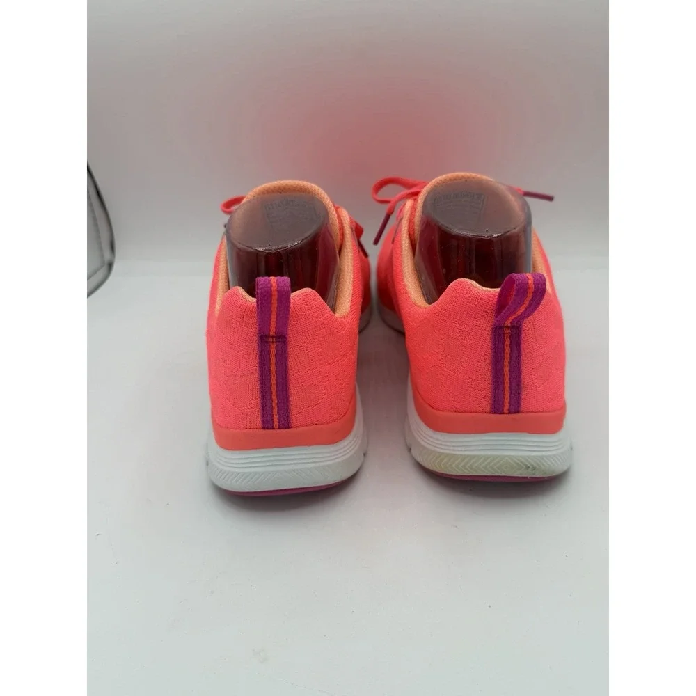 Skechers Women's Flex Lite Air Cool Neon Pink Memory Foam Running Shoes Size 9.5